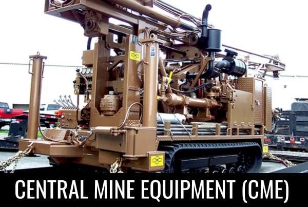 central mine equipment loaded on trailer for transport to jobsite