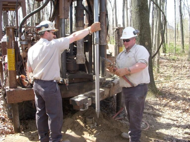 Mateco employees performing direct push sampling